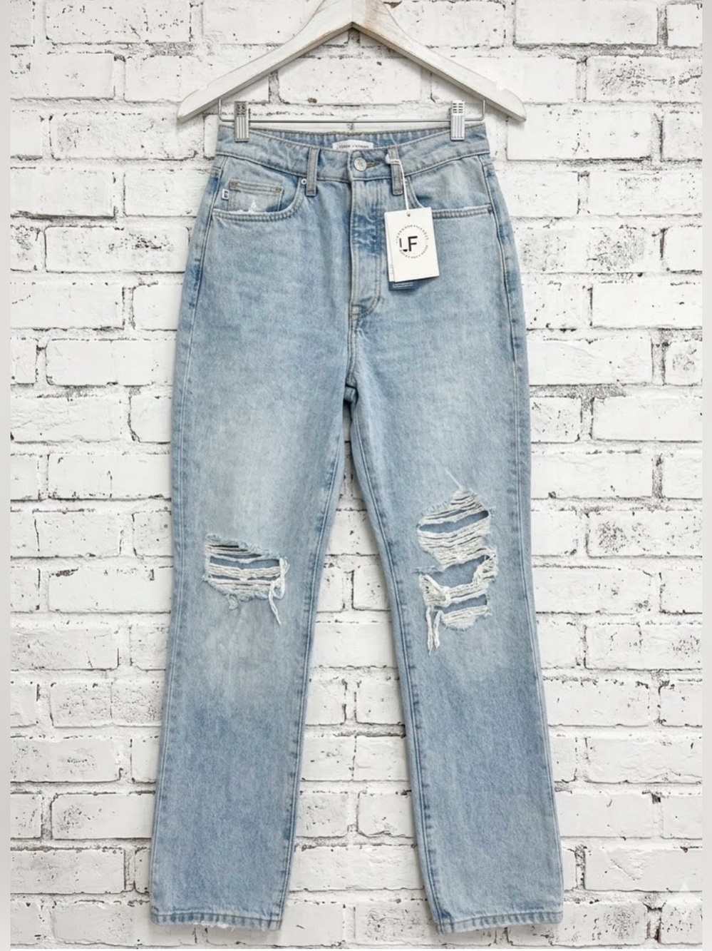 Lovers + Friends Reece Col: Robertson High Rise Straight-Leg Jeans 26 $178